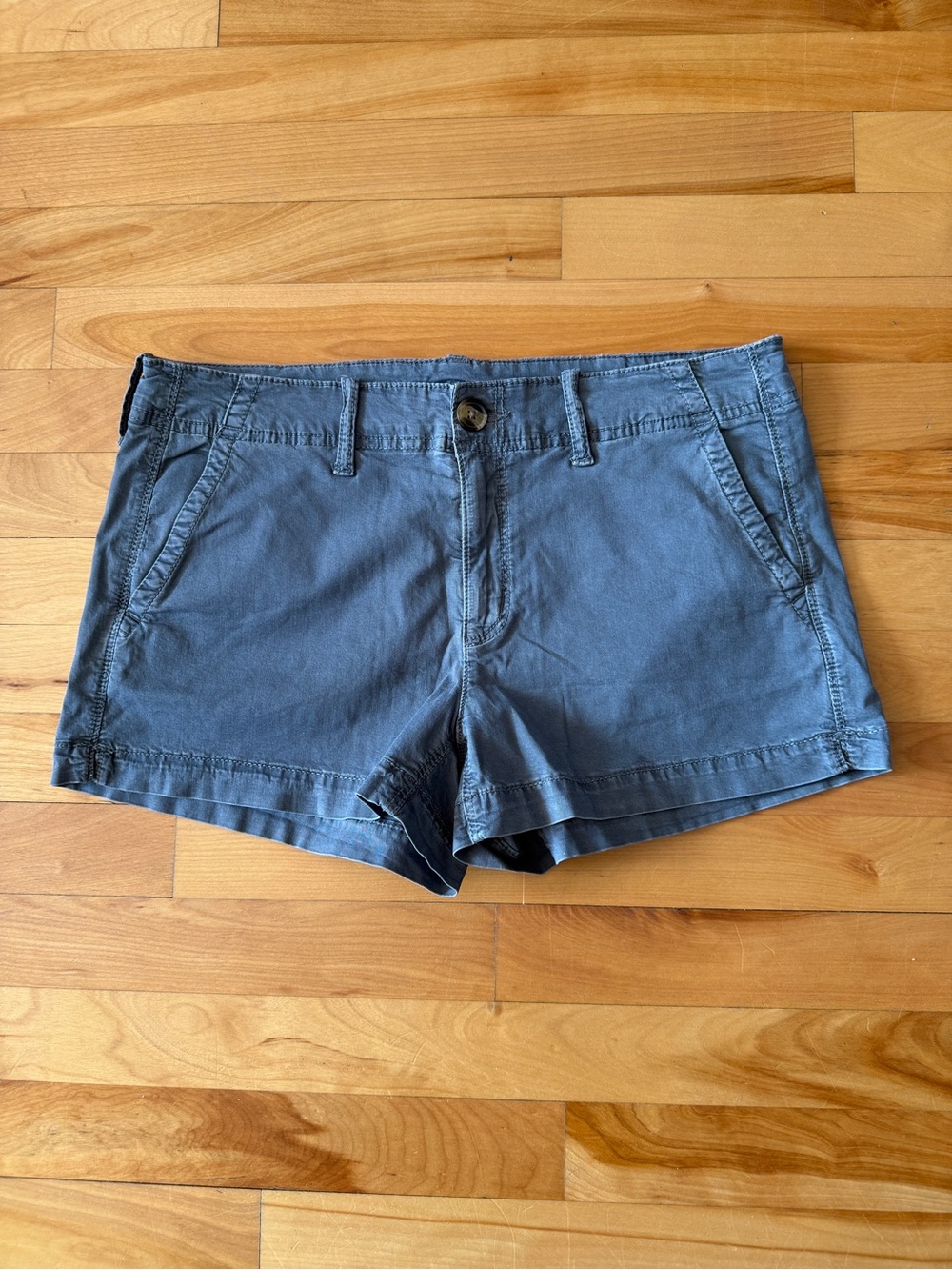 American Eagle Outfitters Grey Women's Chino Bermuda Shorts